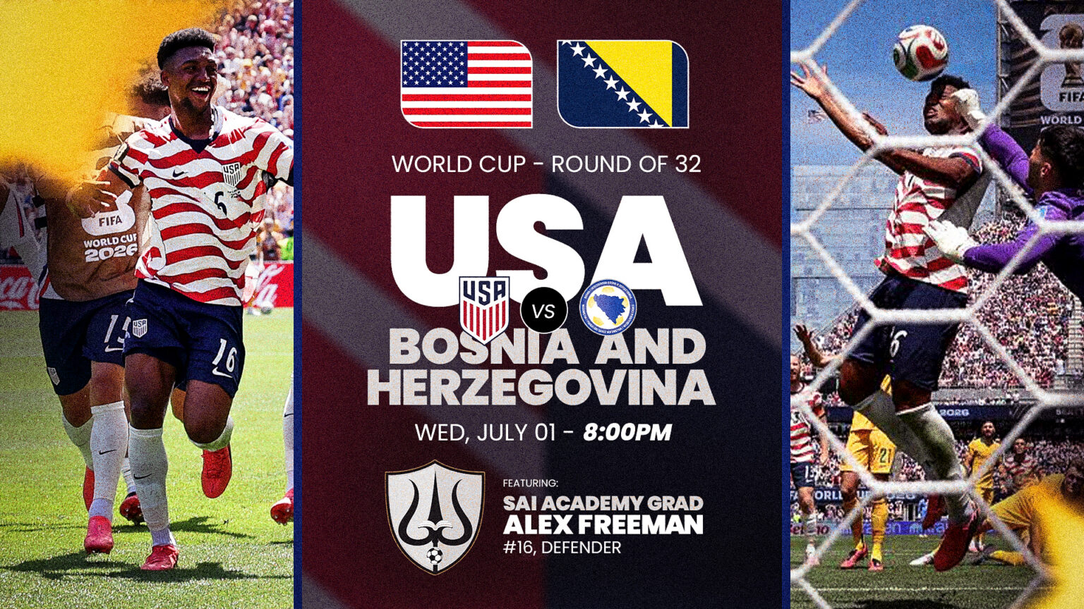 Alex Freeman '23 & the USMNT Set for Round of 32 Clash - SAI Academy